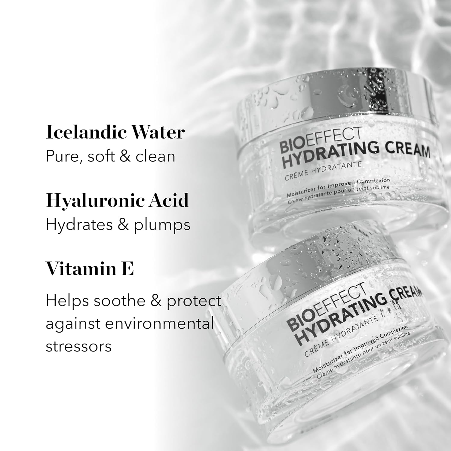 Bioeffect Hydrating Cream Moisturizer | Lightweight Oil-Free Water Cream with Pure Icelandic Water