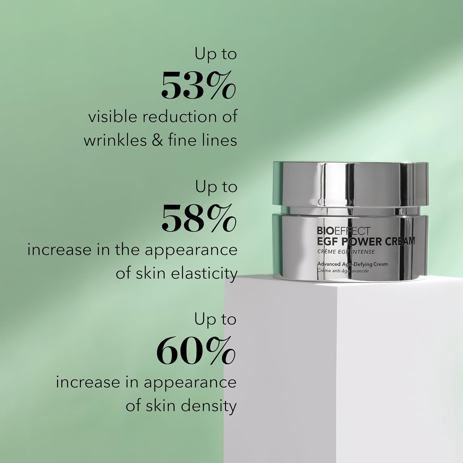 BIOEFFECT EGF Power Cream | Advanced Age-Defying Face & Neck Cream with Epidermal Growth Factor + Hyaluronic Acid + Niacinamide for Wrinkles & Age Spots | 50 mL / 1.69 oz